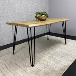 Kosy Koala Wooden Dining Table With Metal Hairpin Legs For Dining Room, Work, Or Study (Length 140Cm) - thumbnail 3