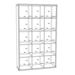 Furniture To Go Mauro 3X5 Storage Unit In Sonoma Oak - thumbnail 8