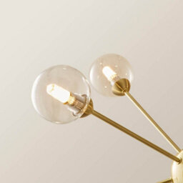 Valuelights Sputnik Gold 8 Way Glass Globe Pendant Ceiling Light And Bulbs - thumbnail 5