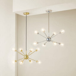 Valuelights Sputnik Gold 8 Way Glass Globe Pendant Ceiling Light And Bulbs - thumbnail 7