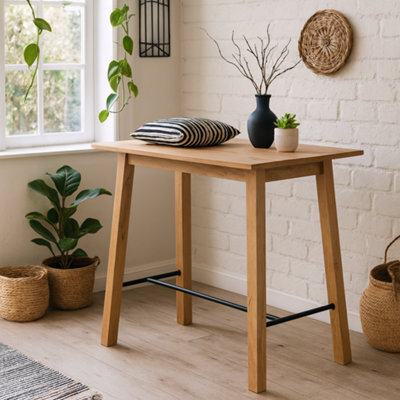 Wyld Haus Muddlefern Tall Oiled Oak Veneer Bar Table Scandinavian Style - image 1