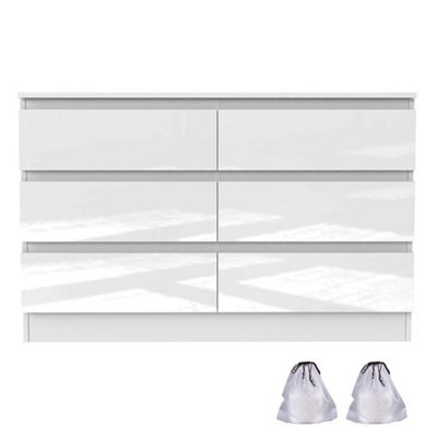 Modern 6 Drawer Chest Of Drawers Storage Bedroom Furniture Living Room Cabinet - image 1