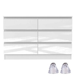 Modern 6 Drawer Chest Of Drawers Storage Bedroom Furniture Living Room Cabinet - thumbnail 1