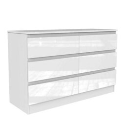 Modern 6 Drawer Chest Of Drawers Storage Bedroom Furniture Living Room Cabinet - thumbnail 3
