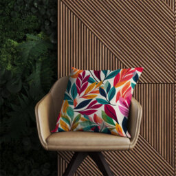 Warren Reed Designer Bright Leaves Pattern Outdoor Cushion 45Cm X 45Cm - thumbnail 2