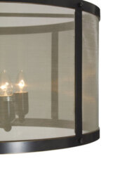Orsina Black Finish Floor Lamp With Gold Accents, Industrial Iron Mesh Candle Style Floor Lamp, Lighting Feature - thumbnail 4