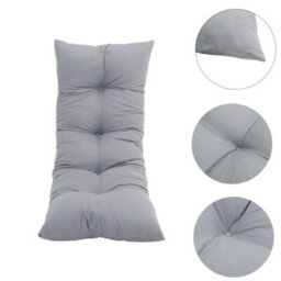Living And Home Grey Outdoor Bench Cushion Patio Furniture Chair Cushion Tufted Lounger Seat Cushions For Patio Garden - thumbnail 3