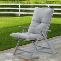 Living And Home Grey Outdoor Bench Cushion Patio Furniture Chair Cushion Tufted Lounger Seat Cushions For Patio Garden - thumbnail 4