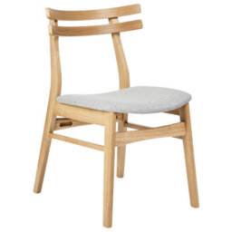 Beliani Set Of 2 Dining Chairs Cynthiana Wood Light Brown/ Grey - thumbnail 4