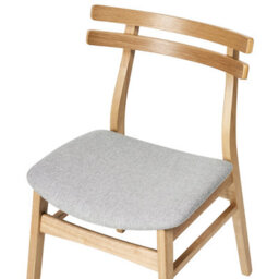 Beliani Set Of 2 Dining Chairs Cynthiana Wood Light Brown/ Grey - thumbnail 7