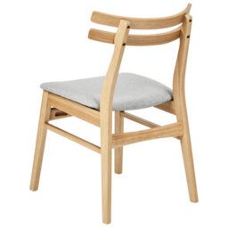 Beliani Set Of 2 Dining Chairs Cynthiana Wood Light Brown/ Grey - thumbnail 6