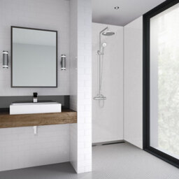 Splashwall Laminate 2 Panel Mdf Wall Panel Kit (L)2420mm (W)1200mm - Metallic Grey - thumbnail 1