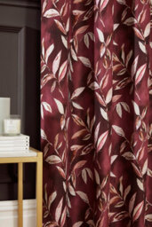 Sundour Madrid - 100% Blackout Thermal Self-Lined Curtains - Eyelet - 100% Polyester (Wine, Filled Cover - 18'' X 18'' (Single)) - thumbnail 3