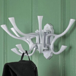 Swivel Hook Rack In White Iron - 127mm X 260mm