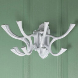 Swivel Hook Rack In White Iron - 127mm X 260mm - thumbnail 3