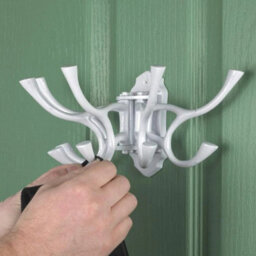 Swivel Hook Rack In White Iron - 127mm X 260mm - thumbnail 4
