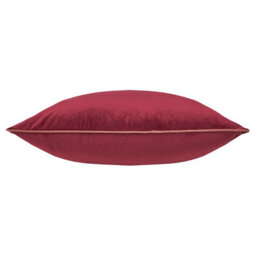 furn. Furn Meridian Plain Velvet Piped Polyester Filled Cushion, Burgundy/slipper, 55 X 55Cm - thumbnail 3