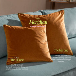 furn. Furn Meridian Plain Velvet Piped Polyester Filled Cushion, Burgundy/slipper, 55 X 55Cm - thumbnail 6
