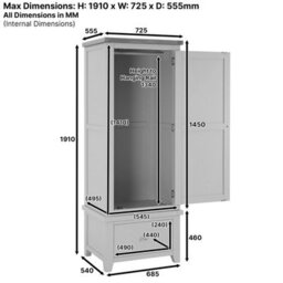 The Furniture Market Cheshire Dove Grey Single Wardrobe - thumbnail 9