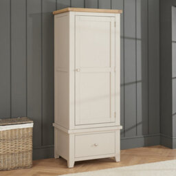 The Furniture Market Cheshire Dove Grey Single Wardrobe - thumbnail 2