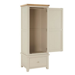 The Furniture Market Cheshire Dove Grey Single Wardrobe - thumbnail 5