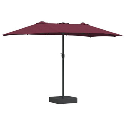 Berkfield Modern Garden Parasol Bordeaux Red 385 X 209 X 244 Cm Fabric - image 1