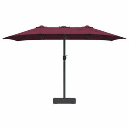 Berkfield Modern Garden Parasol Bordeaux Red 385 X 209 X 244 Cm Fabric - thumbnail 4
