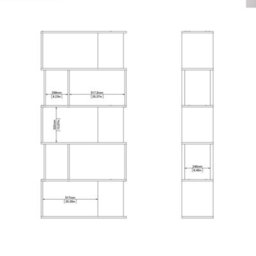 Furniture To Go Maze Open Bookcase 4 Shelves In Jackson Hickory Oak And White - thumbnail 9