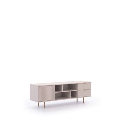 Arte Nubia Tv Cabinet In Cashmere - Luxurious Design With Smart Storage - W1500mm X H520mm X D410mm - image 1