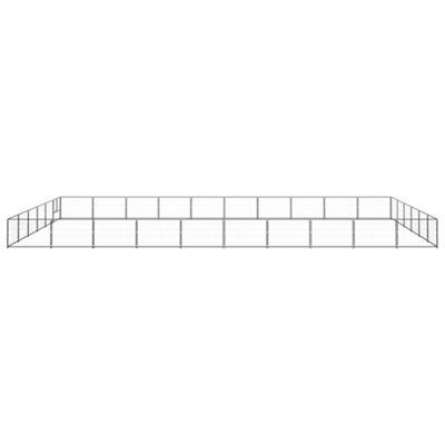 Berkfield Durable Dog Kennel Black 60 M2 Steel - image 1