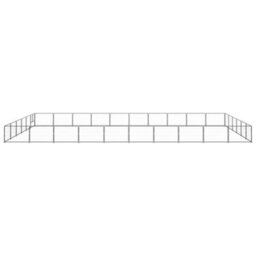 Berkfield Durable Dog Kennel Black 60 M2 Steel - thumbnail 1