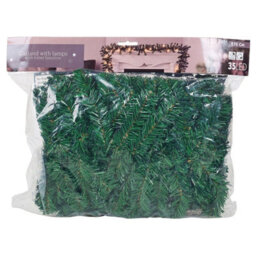 Urbn-Living Urbnliving 548Cm 70 Led Bulbs Pre Lit Christmas Garland Green Led Lights Xmas Decoration Fireplace Wreath - thumbnail 6