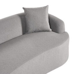 Beliani Modern Sofa Amal Fabric Grey - thumbnail 7