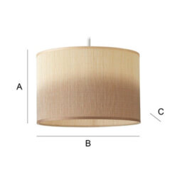 Valuelights Mollie Ombre Natural Bamboo Drum Easy Fit Ceiling Lamp Shade With Bulb (D)30Cm - thumbnail 7
