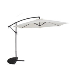 Charles Bentley 3M Hanging Banana Cantilever Garden Umbrella - Cream - thumbnail 3