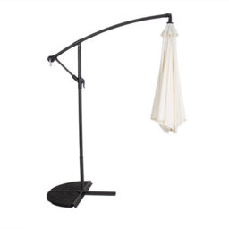 Charles Bentley 3M Hanging Banana Cantilever Garden Umbrella - Cream - thumbnail 5