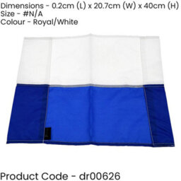 Precision Single All Weather Football Corner Flag - Royal Blue & White - Outdoor Polyester - thumbnail 2
