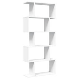 Vidaxl Room Divider Bookcase 5-Tier White 70X24X161 Cm Engineered Wood - thumbnail 7
