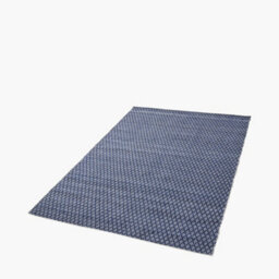 Pacific Lifestyle Outdoor Indoor Denim Blue And White Ikat Pattern Rug - thumbnail 3