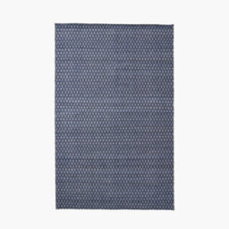 Pacific Lifestyle Outdoor Indoor Denim Blue And White Ikat Pattern Rug - thumbnail 2