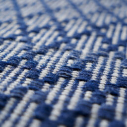 Pacific Lifestyle Outdoor Indoor Denim Blue And White Ikat Pattern Rug - thumbnail 5