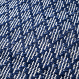 Pacific Lifestyle Outdoor Indoor Denim Blue And White Ikat Pattern Rug - thumbnail 4