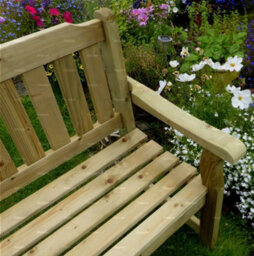 Pressure Treated Wooden Garden Bench - 3 Seater 5Ft Wide (1640mm) - thumbnail 2