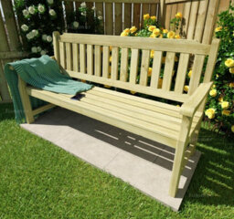Pressure Treated Wooden Garden Bench - 3 Seater 5Ft Wide (1640mm) - thumbnail 4