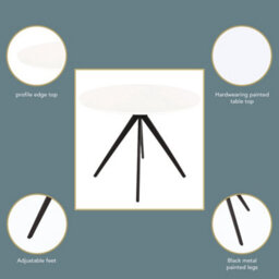 Core Products Aspen White 100Cm Round Dining Table With 4 Calico Plastic Duo Design Chairs - thumbnail 8