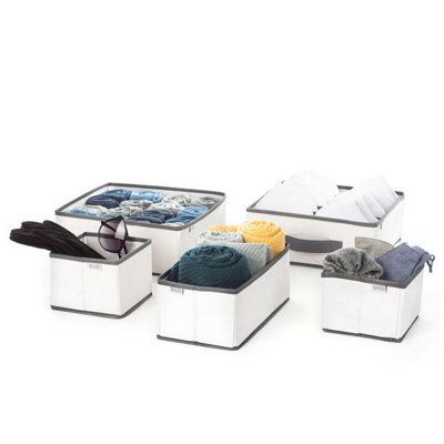 Livivo Wardrobe Fabric Boxes Set Of 5 - image 1