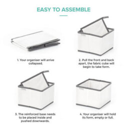 Livivo Wardrobe Fabric Boxes Set Of 5 - thumbnail 3