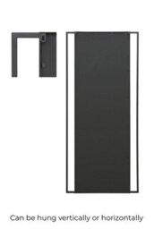 Mirroroutlet The Genestra Black Modern Wall Leaner Garden Mirror 180 X 80Cm - thumbnail 4