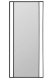 Mirroroutlet The Genestra Black Modern Wall Leaner Garden Mirror 180 X 80Cm - thumbnail 2