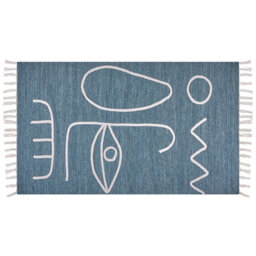 Beliani Outdoor Rug Yavu Blue 80 X 150 Cm